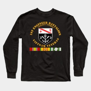 1st Engineer Battalion - Always First - Vietnam Vet  w VN SVC Long Sleeve T-Shirt